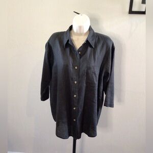 Vintage Babe Didrikson linen blouse size medium